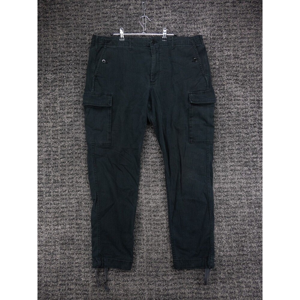 Gap Cargo Pants Mens 38x30 Black Slim Taper Stretch Canvas Casual Outdoor Preppy